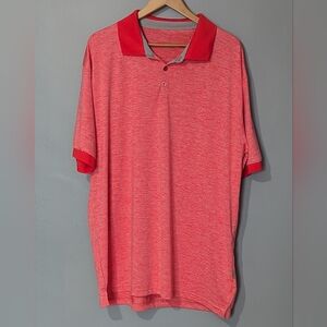 Mio Marino Men's Golf Polo Shirt Salmon‎ Red Minimalist Lightweight